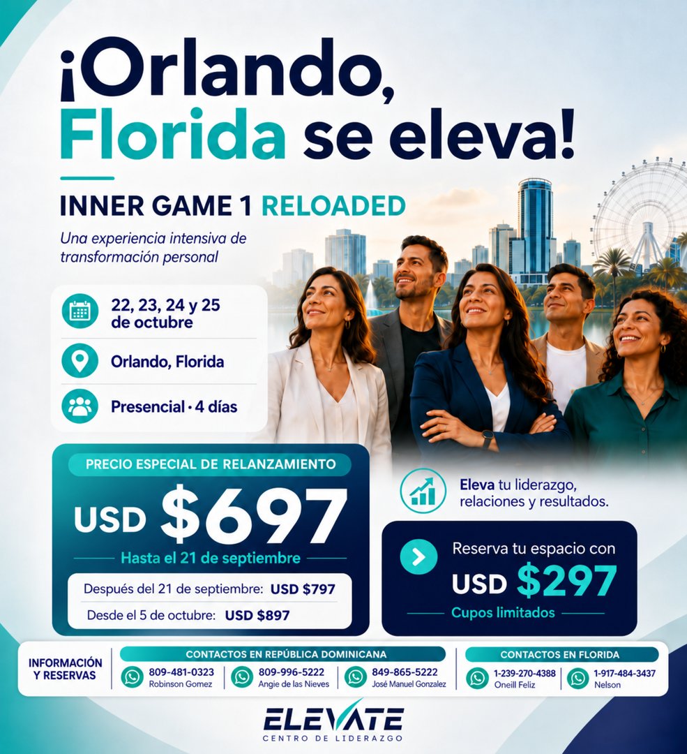 Inner Game 1 Reloaded — Orlando, Florida · 22 al 25 de octubre 2026