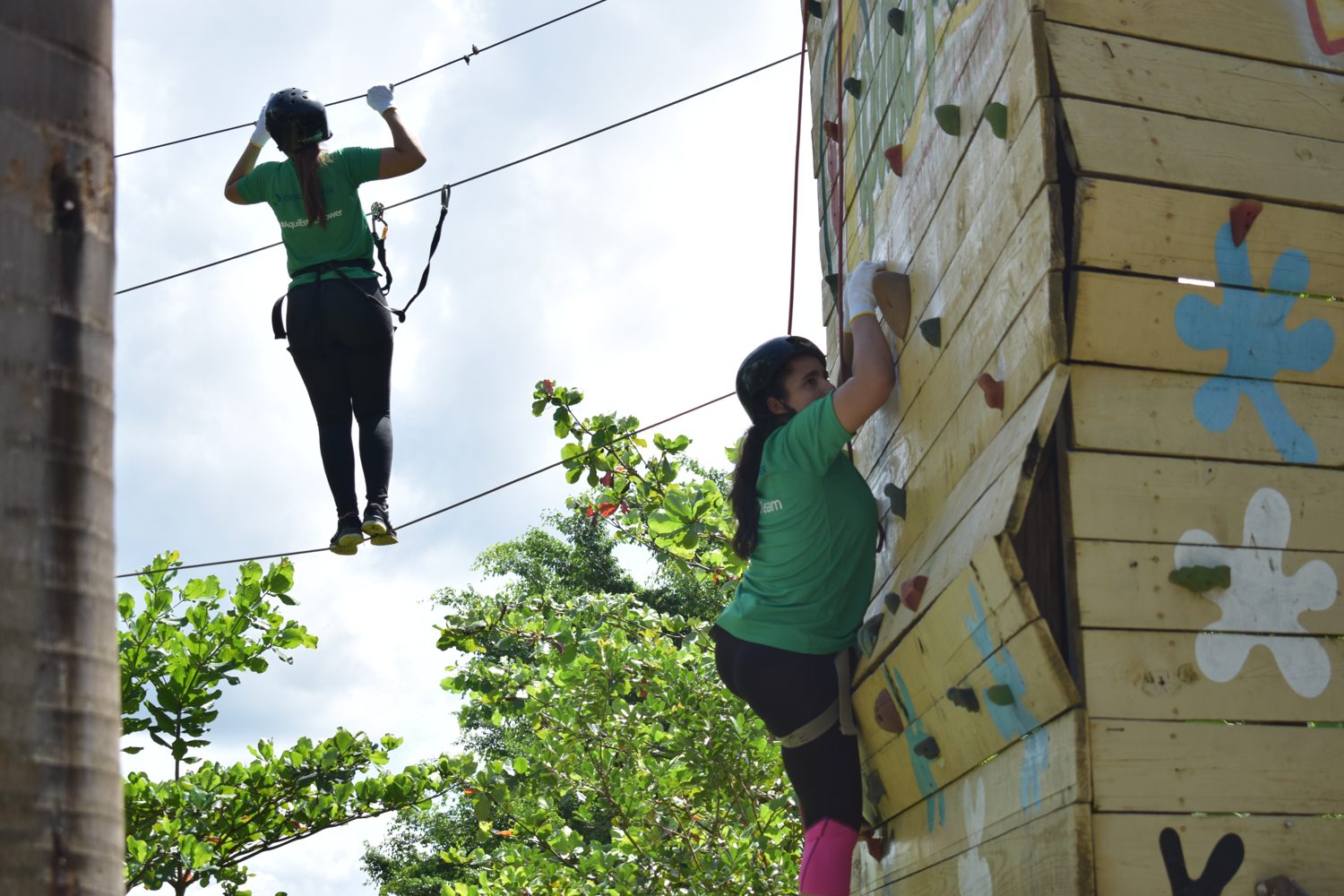 Reto de muro de escalada